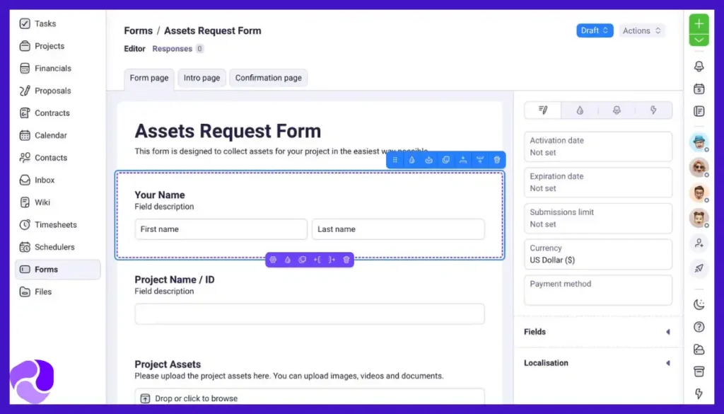 Plutio Forms and Surveys