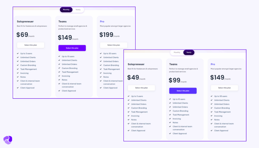 AgencyHandy Pricing 1