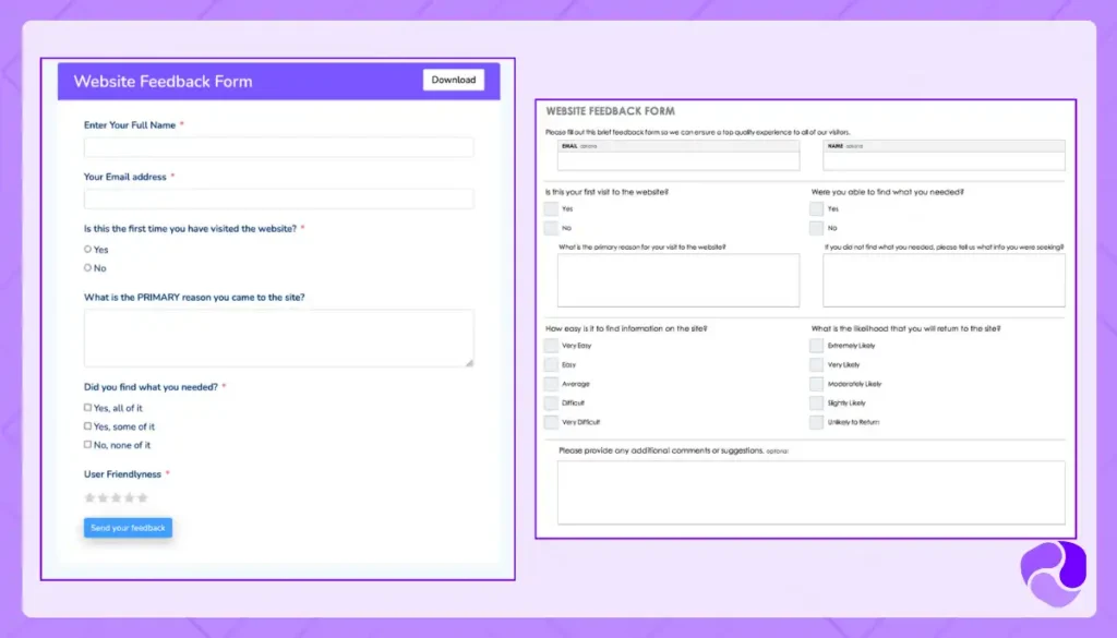 Feedback Forms