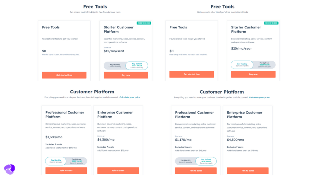 HubSpot CRM Pricing