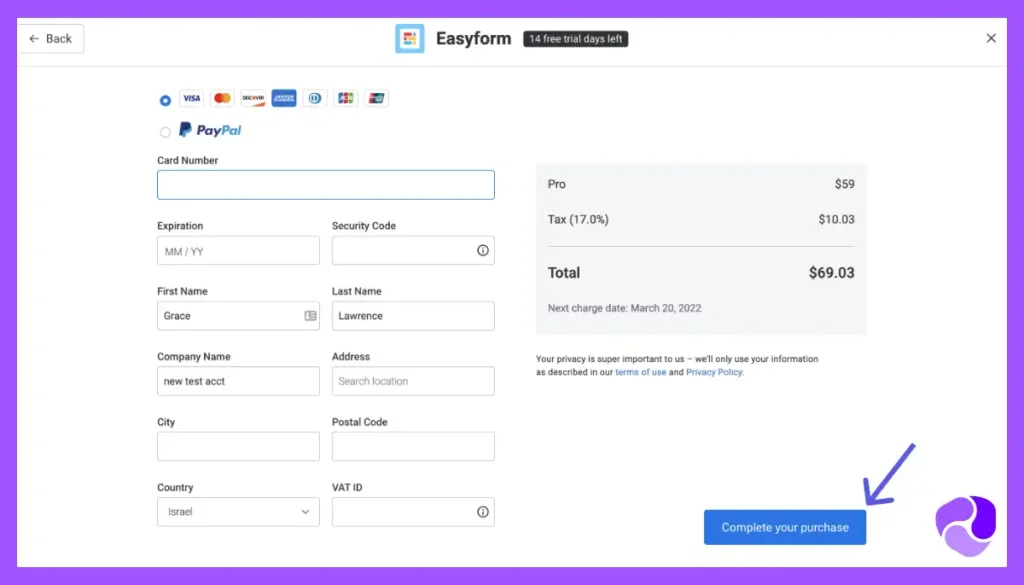 Payments Integration