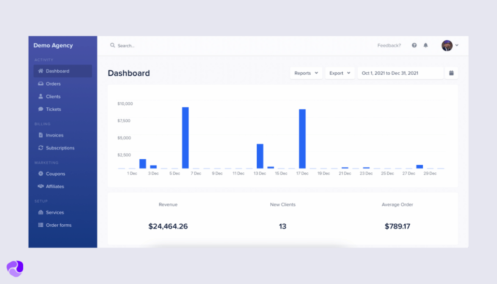 Service Provider Pro Dashboard 1