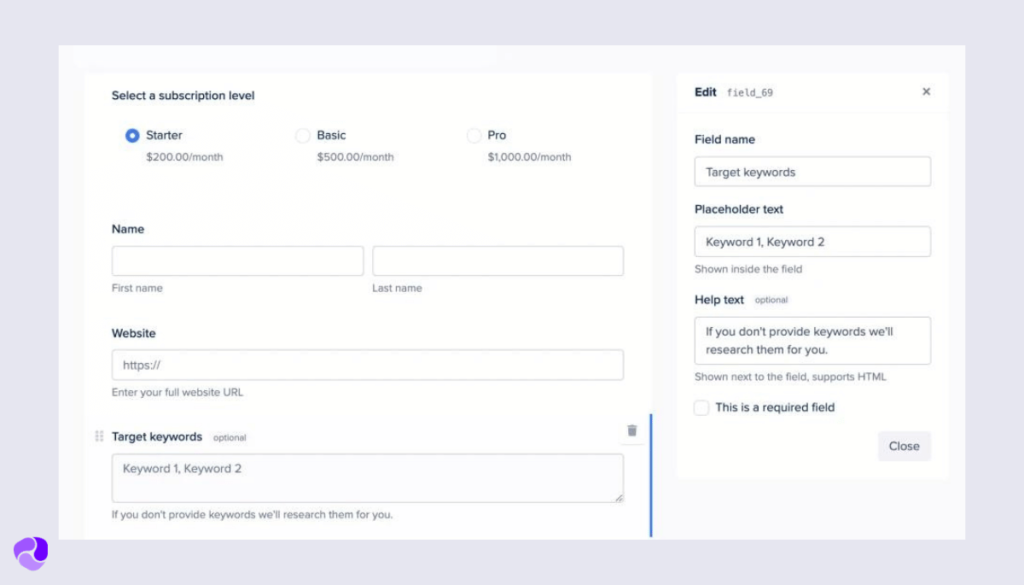 Service Provider Pro Order Form