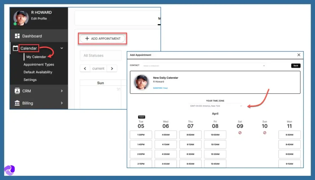 SuiteDash Appointment scheduling