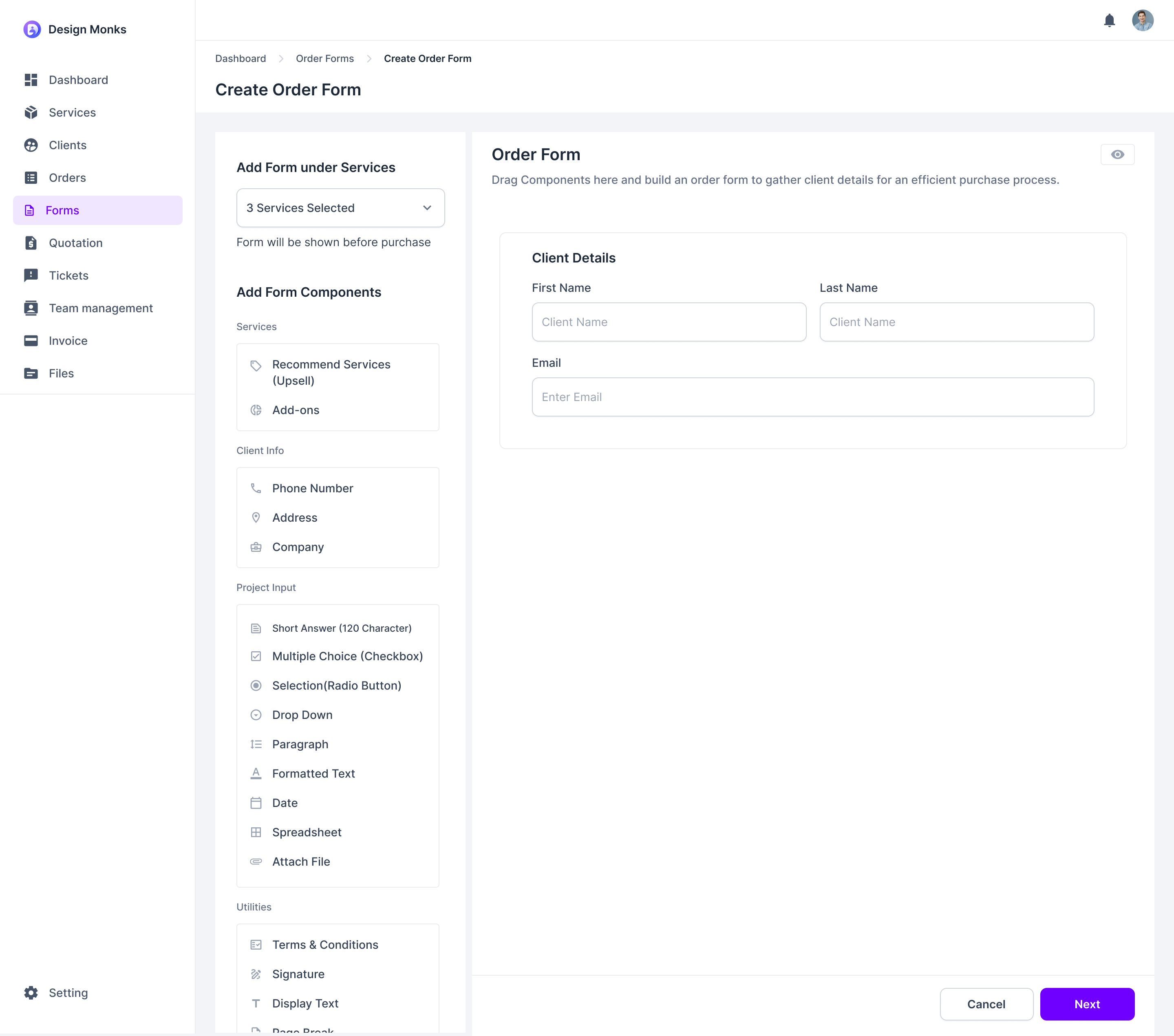 Agency Handy Order Form