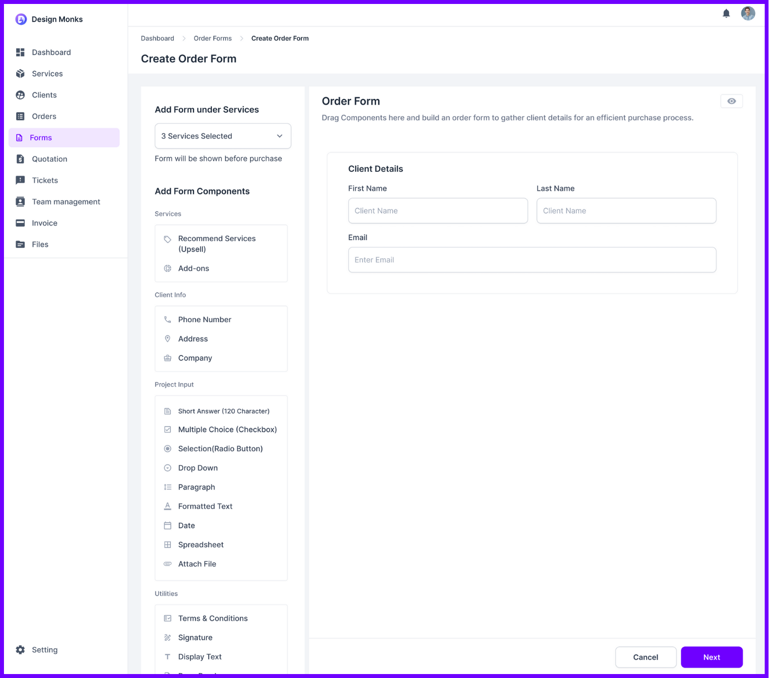 Agency Handy Order Form