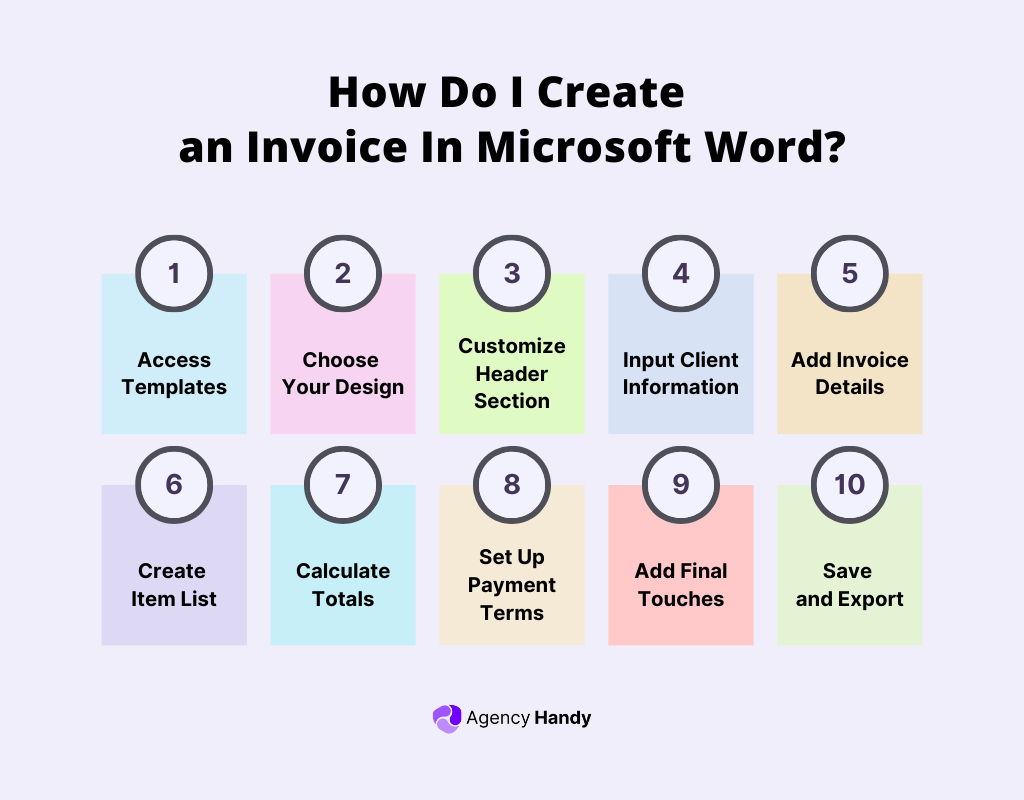 How Do I Create An Invoice In Microsoft Word?