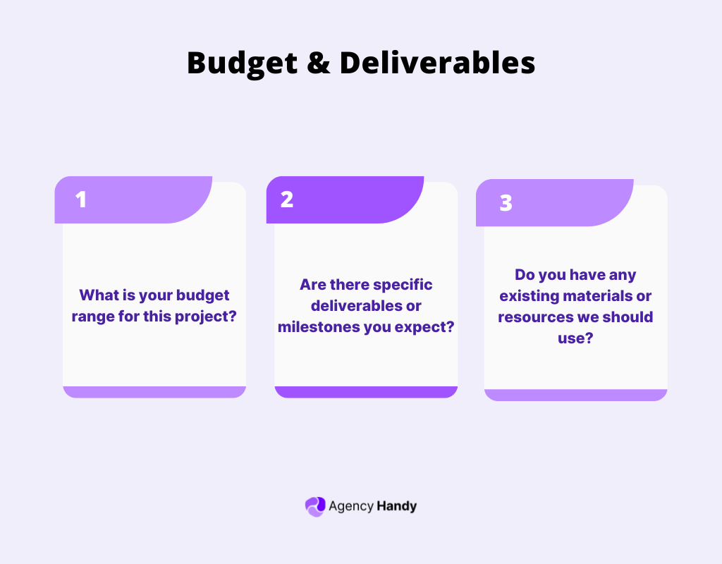 Budget & Deliverables