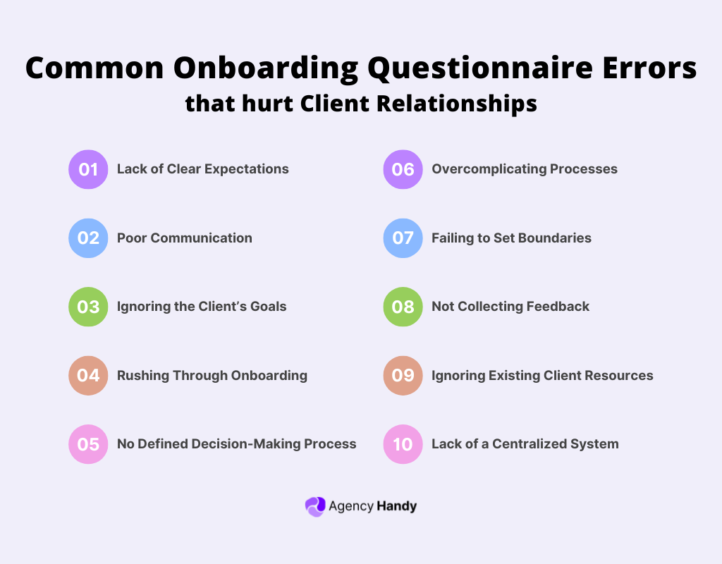 Common Onboarding Questionnaire Errors That Hurt Client Relationships