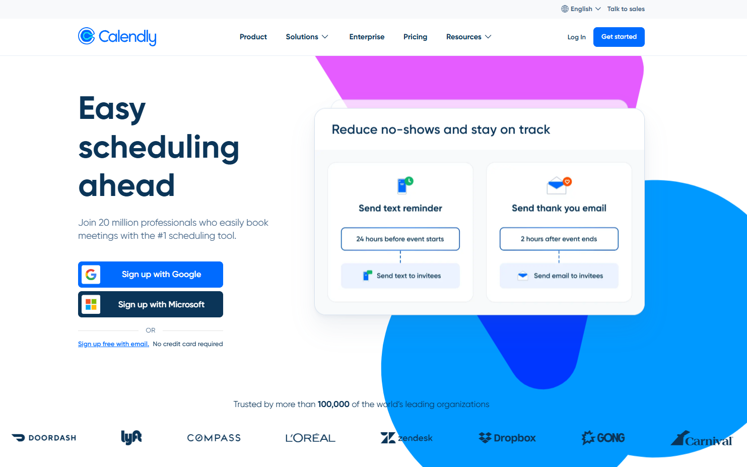 Calendly Homepage